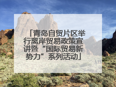 青岛自贸片区举行离岸贸易政策宣讲暨“国际贸易新势力”系列活动