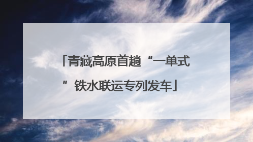 青藏高原首趟“一单式”铁水联运专列发车