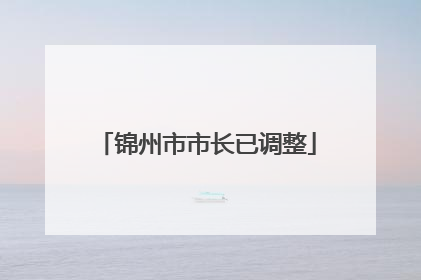 锦州市市长已调整