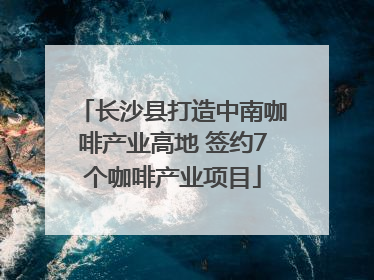 长沙县打造中南咖啡产业高地 签约7个咖啡产业项目