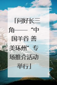 问好长三角——“中国羊谷 善美环州”专场推介活动举行