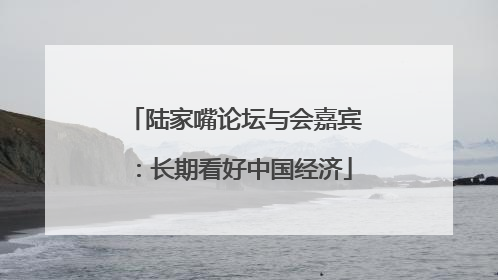 陆家嘴论坛与会嘉宾：长期看好中国经济