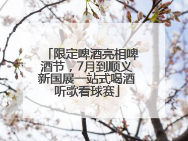 限定啤酒亮相啤酒节，7月到顺义新国展一站式喝酒听歌看球赛