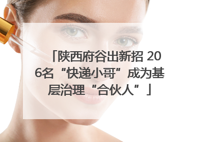 陕西府谷出新招 206名“快递小哥”成为基层治理“合伙人”