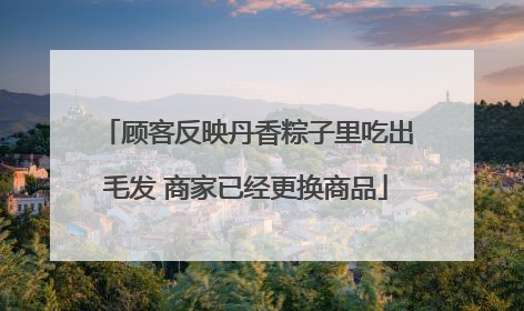 顾客反映丹香粽子里吃出毛发 商家已经更换商品