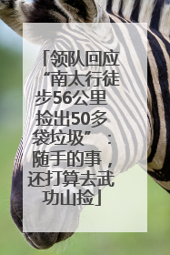 领队回应“南太行徒步56公里捡出50多袋垃圾”：随手的事，还打算去武功山捡