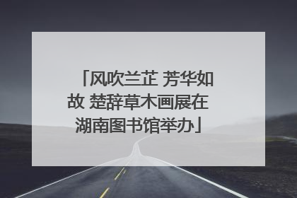风吹兰芷 芳华如故 楚辞草木画展在湖南图书馆举办