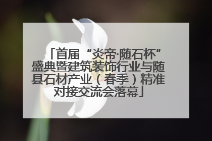 首届“炎帝·随石杯”盛典暨建筑装饰行业与随县石材产业（春季）精准对接交流会落幕