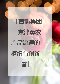 首衡集团：京津冀农产品流通的枢纽与创新者
