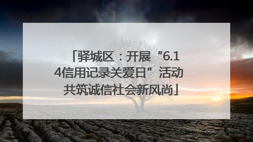驿城区：开展“6.14信用记录关爱日”活动 共筑诚信社会新风尚