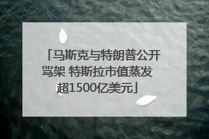 马斯克与特朗普公开骂架 特斯拉市值蒸发超1500亿美元