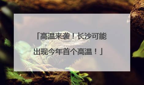 高温来袭！长沙可能出现今年首个高温！