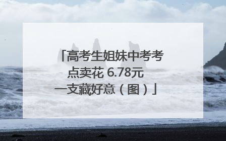 高考生姐妹中考考点卖花 6.78元一支藏好意（图）