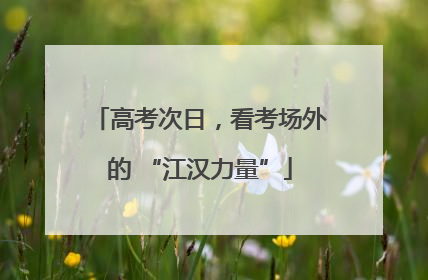 高考次日，看考场外的 “江汉力量”
