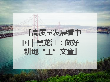 高质量发展看中国｜黑龙江：做好耕地“土”文章