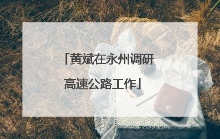 黄斌在永州调研高速公路工作