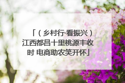 （乡村行·看振兴）江西都昌十里桃源丰收时 电商助农笑开怀