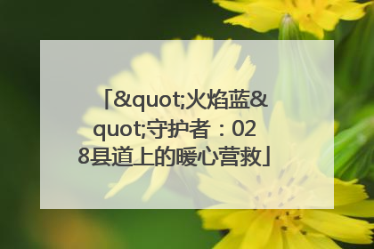 "火焰蓝"守护者：028县道上的暖心营救