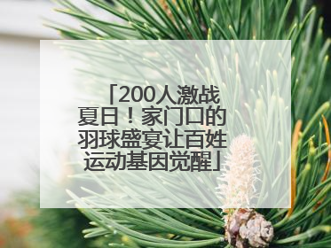 200人激战夏日！家门口的羽球盛宴让百姓运动基因觉醒
