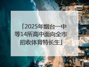 2025年烟台一中等14所高中面向全市招收体育特长生