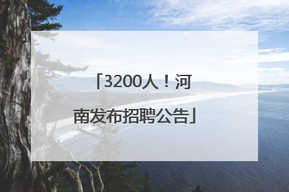 3200人！河南发布招聘公告