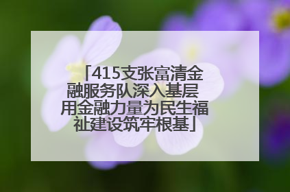 415支张富清金融服务队深入基层 用金融力量为民生福祉建设筑牢根基