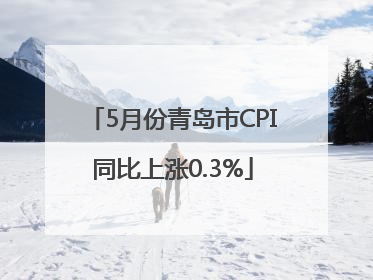 5月份青岛市CPI同比上涨0.3%