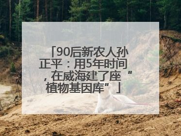 90后新农人孙正平：用5年时间，在威海建了座“植物基因库”