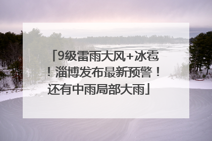 9级雷雨大风+冰雹！淄博发布最新预警！还有中雨局部大雨